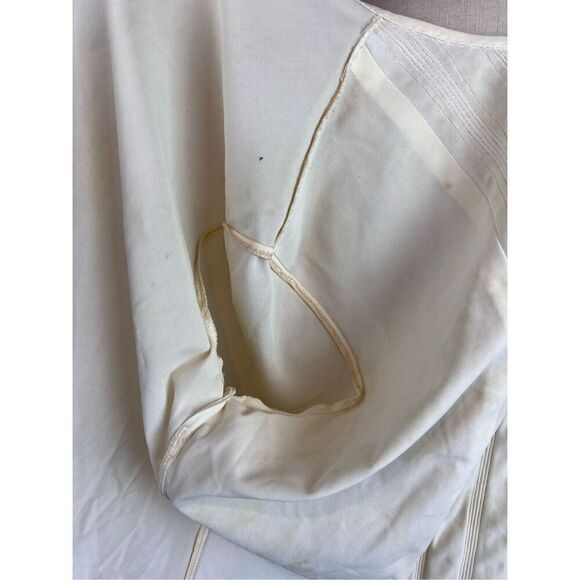 Vintage Late 1950s Cream Lace Button Back Blouse - Picture 9 of 9